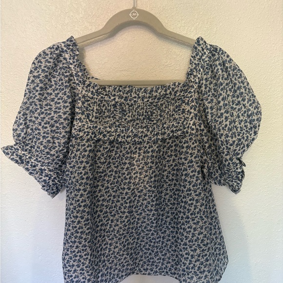 Doen Cornflower Blue Floral Blouse - Picture 3 of 9